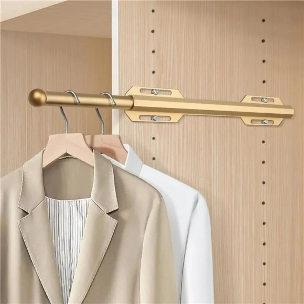 Pull Out Closet Valet Rod Heavy Duty Retractable Clothes Hanger for Suits Shirts